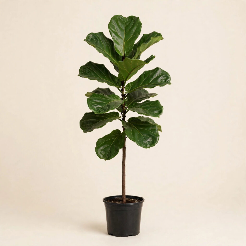 Fiddle Leaf Fig (Ficus lyrata) tree in nursery pot — buy online in Dubai, UAE | WS Plant
